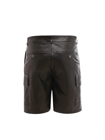 Shop Dfour Leather Bermuda Shorts