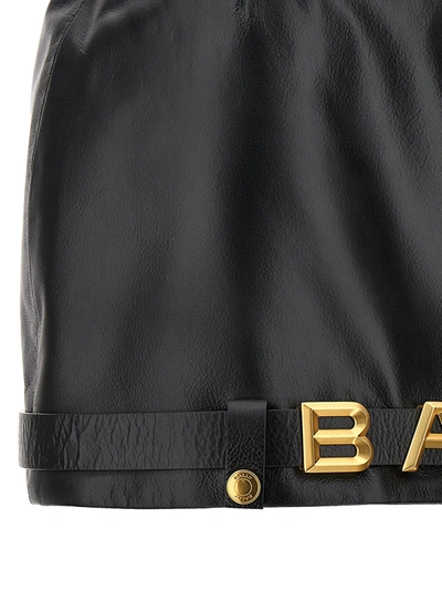 Shop Bally Leather Mini Skirt Skirts Black
