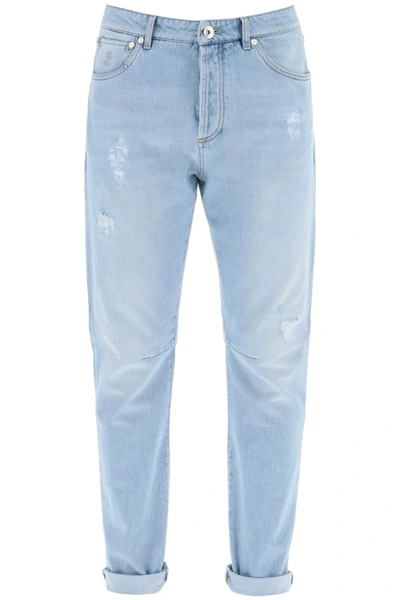 Shop Brunello Cucinelli Leisure Fit Jeans With Tapered Cut