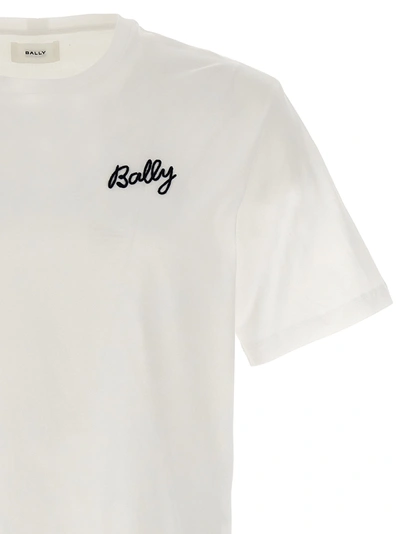 Shop Bally Logo Embroidery T-shirt White