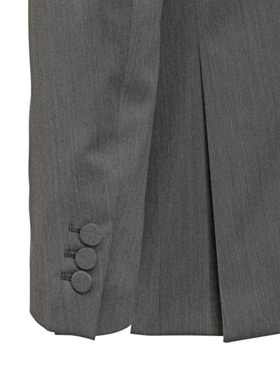 Shop Palm Angels Monogram Pock Blazer In Grey