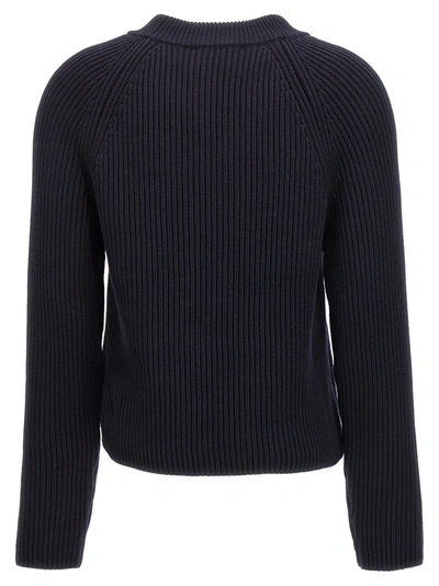 Shop Ami Alexandre Mattiussi Logo Patch Sweater Sweater, Cardigans Blue