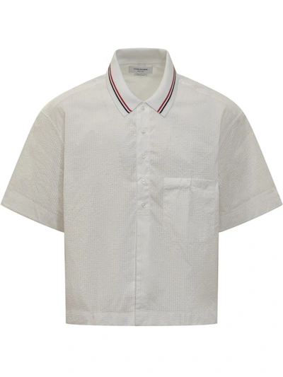 Shop Thom Browne Ss Rugby Shirt In White