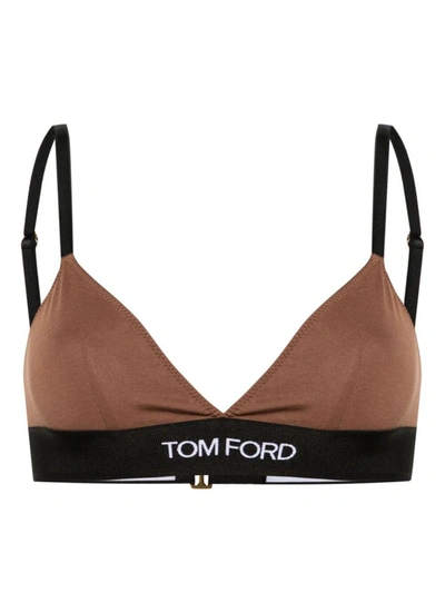Shop Tom Ford Modal Signature Bra Clothing In Brown