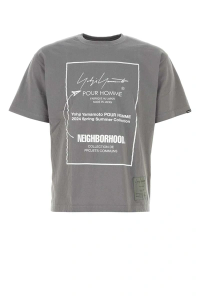 Shop Yohji Yamamoto T-shirt In Grey
