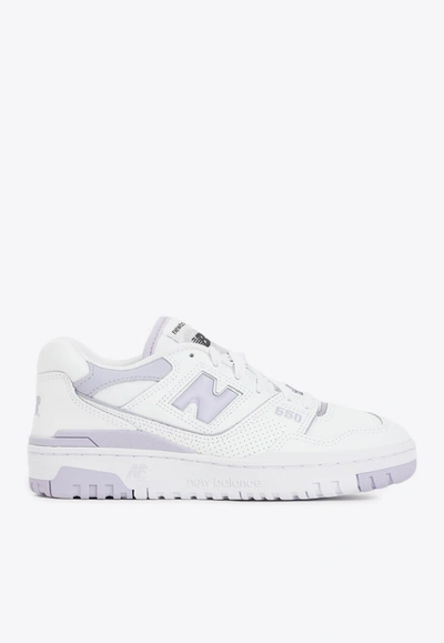 Shop New Balance 550 Low-top Sneakers In Lilac And White