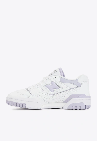 Shop New Balance 550 Low-top Sneakers In Lilac And White