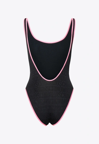 Moschino Black Polyamide Blend One-piece Swimsuit In Black