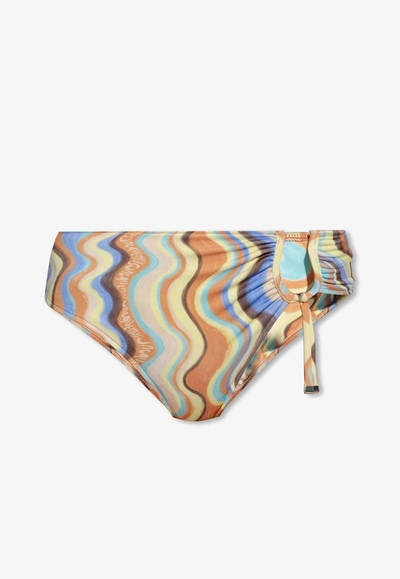 Shop Jacquemus Aouro Printed Bikini Bottom In Multicolor