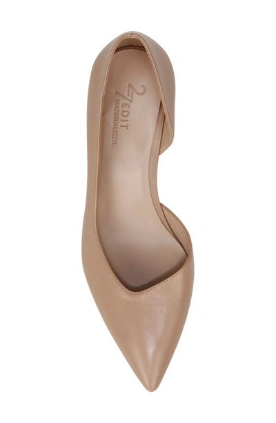 Shop 27 Edit Naturalizer Faith Half D'orsay Pointed Toe Pump In Creme Brulee Leather