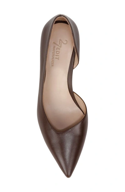 Shop 27 Edit Naturalizer Faith Half D'orsay Pointed Toe Pump In Mocha Leather