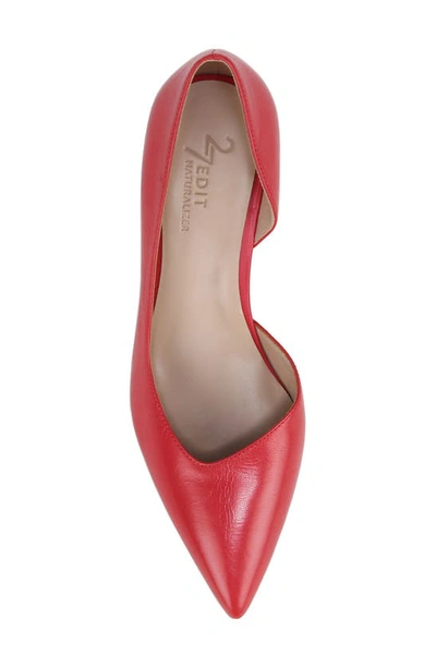 Shop 27 Edit Naturalizer Faith Half D'orsay Pointed Toe Pump In Crantini Red Leather