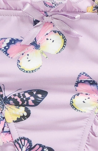 Shop Miken Swim Kids' Butterfly Two-piece Swimsuit In Crocus Petal/ Lemon Zest