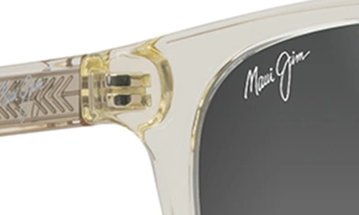 Maui Jim Hiehie 50mm Gradient Polarizedplus2® Small Round Sunglasses In Shiny Trans Yellow