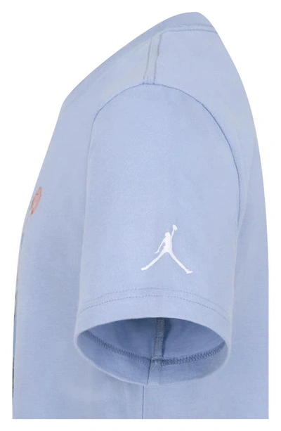 Shop Jordan Kids' Jdb Watercolor Jumpman Graphic T-shirt In Blue Grey