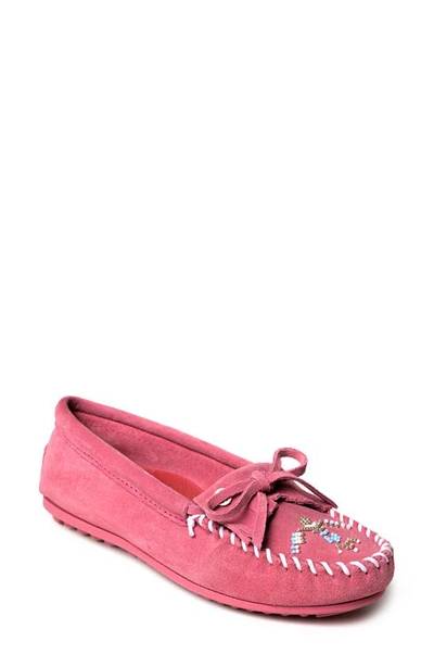 Shop Minnetonka X Lucie Skjefte Thunderbird 'animikii' Slipper In Pink