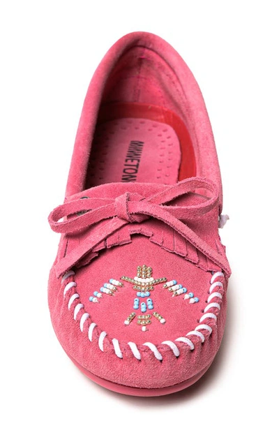 Shop Minnetonka X Lucie Skjefte Thunderbird 'animikii' Slipper In Pink