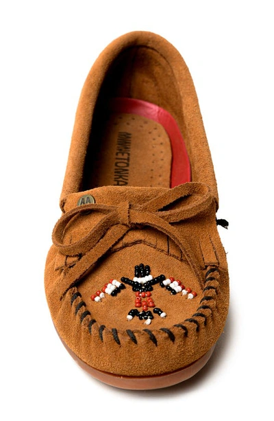 Shop Minnetonka X Lucie Skjefte Thunderbird 'animikii' Slipper In Brown