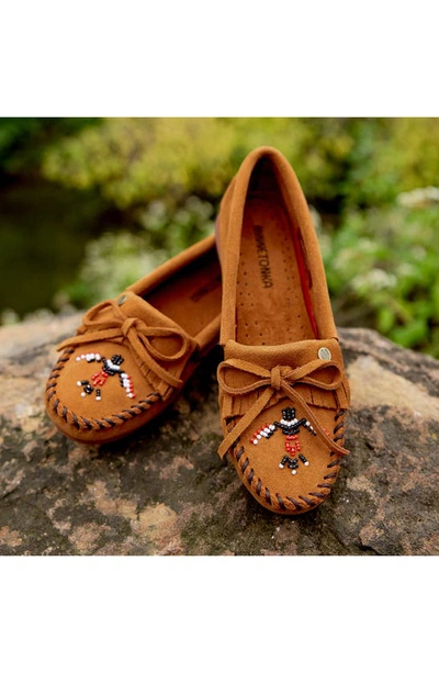 Shop Minnetonka X Lucie Skjefte Thunderbird 'animikii' Slipper In Brown