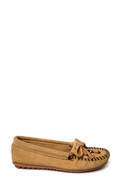 Shop Minnetonka X Lucie Skjefte Thunderbird 'animikii' Slipper In Taupe