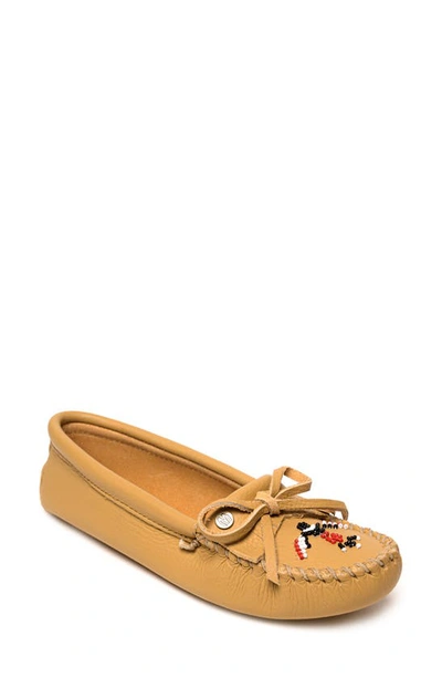 Shop Minnetonka X Lucie Skjefte Thunderbird 'animikii' Softsole Slipper In Natural