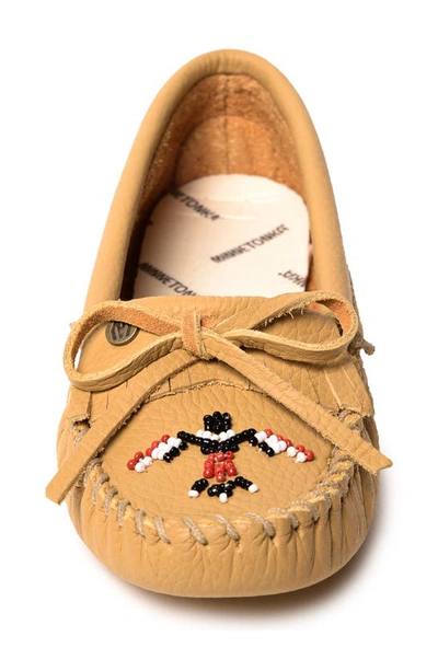 Shop Minnetonka X Lucie Skjefte Thunderbird 'animikii' Softsole Slipper In Natural