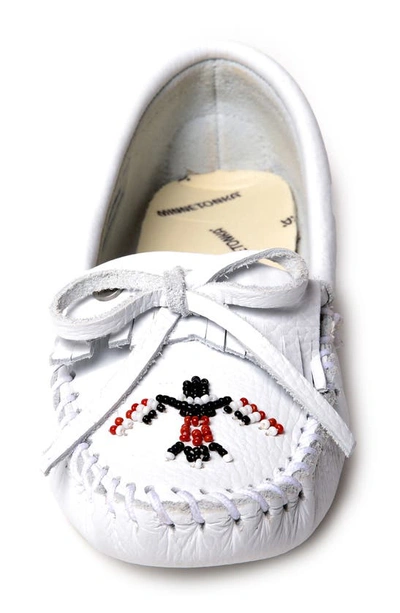 Minnetonka Thunderbird Animikii Softsole Slipper In White
