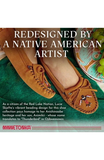 Minnetonka Thunderbird Animikii Softsole Slipper In Brown