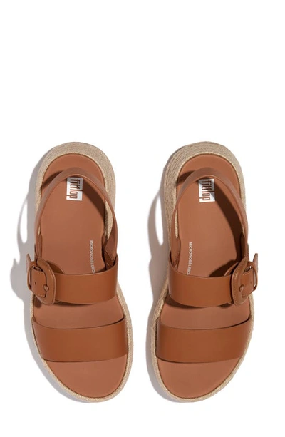 Shop Fitflop F-mode Espadrille Platform Slingback Sandal In Light Tan