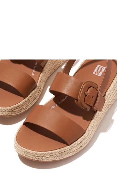 Shop Fitflop F-mode Espadrille Platform Slingback Sandal In Light Tan