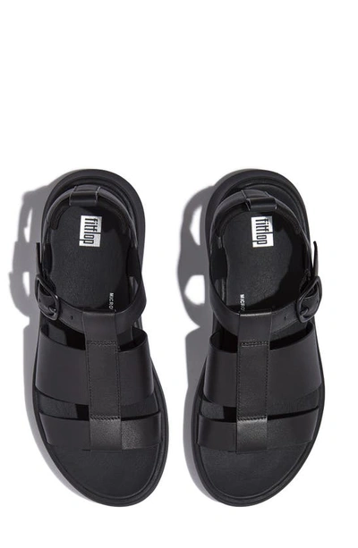 Shop Fitflop F-mode Ankle Strap Platform Fisherman Sandal In Black