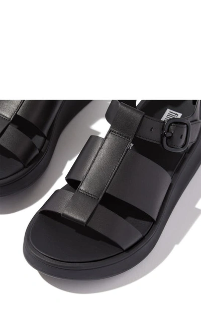 Shop Fitflop F-mode Ankle Strap Platform Fisherman Sandal In Black