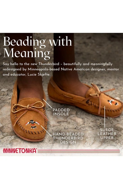 Minnetonka Kids' Thunderbird 'animikii' Slip-on Shoe In Brown