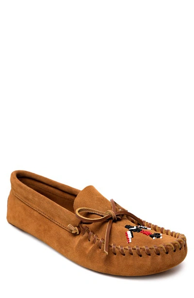 Shop Minnetonka Thunderbird 'animikii' Soft Sole Slipper In Brown