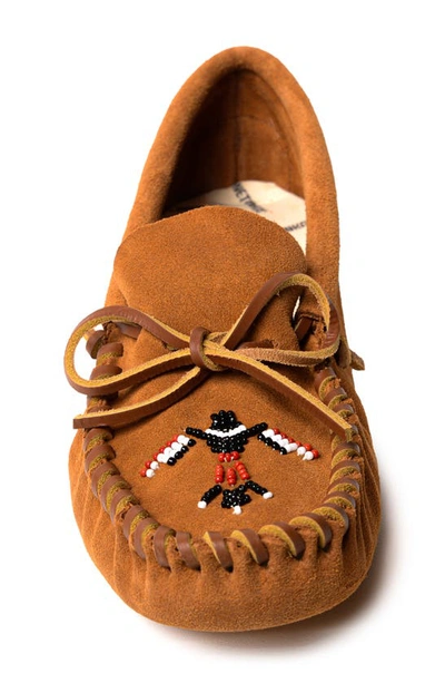 Minnetonka Thunderbird Animikii Soft Sole Slipper In Brown