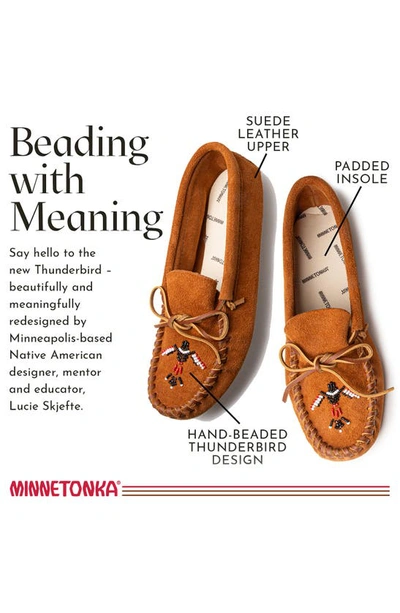 Minnetonka Thunderbird Animikii Soft Sole Slipper In Brown