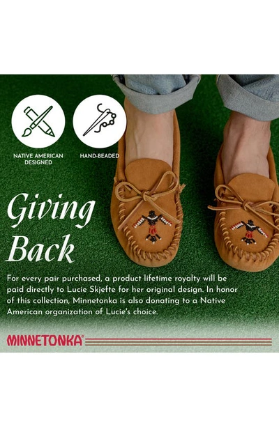Minnetonka Thunderbird Animikii Soft Sole Slipper In Brown
