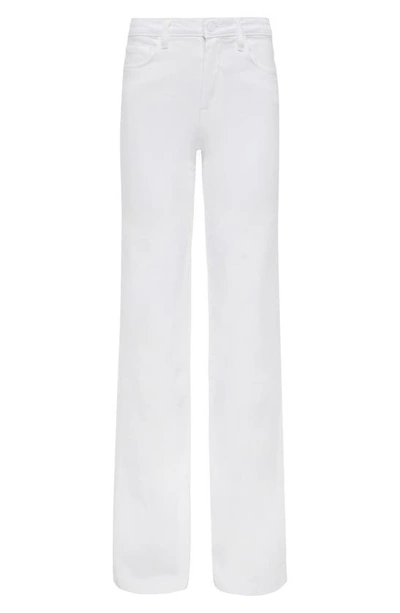 Shop L Agence Clayton Wide Leg Jeans In Blanc