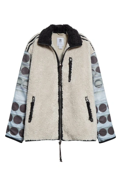 Shop Y-3 X Song For The Mute Recycled Polyester Fleece Jacket In Beige/ Black Multi