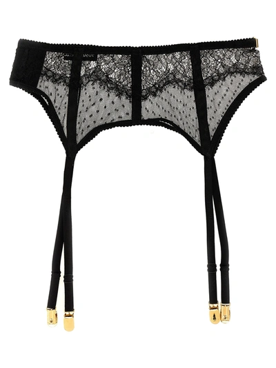 Shop Dolce & Gabbana Lace Garters Socks In Black