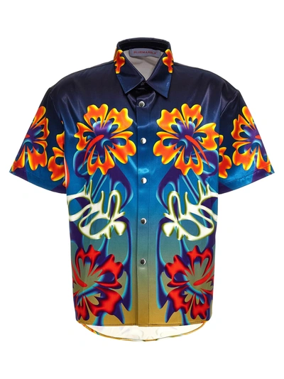 Shop Bluemarble Hibiscus Shirt, Blouse In Multicolor