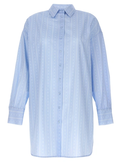 Shop Twinset Monogram Shirt, Blouse In Light Blue