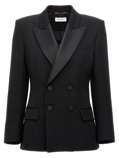 Shop Saint Laurent Tuxedo Blazer Blazer And Suits In Black