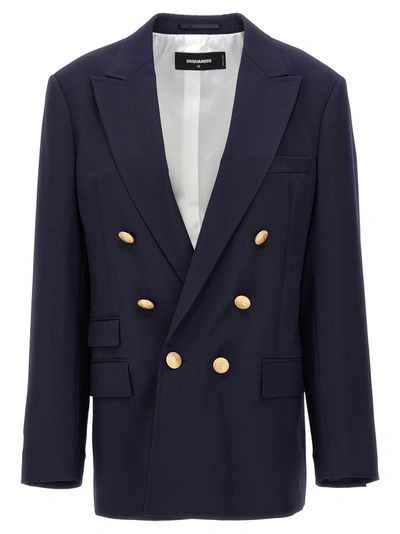 Shop Dsquared2 Palm Beach Blazer And Suits In Blue