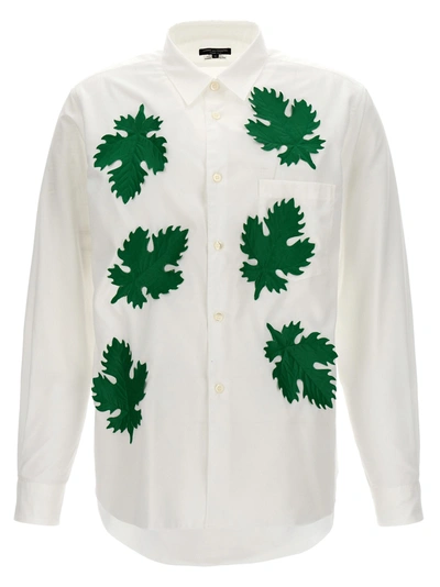 Shop Comme Des Garçons Homme Deux Foliage Application Shirt Shirt, Blouse In White