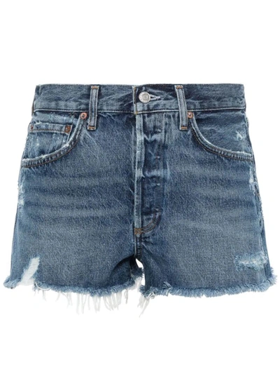 Shop Agolde Parker Shorts In Dark Swapmeet Clothing In Blue