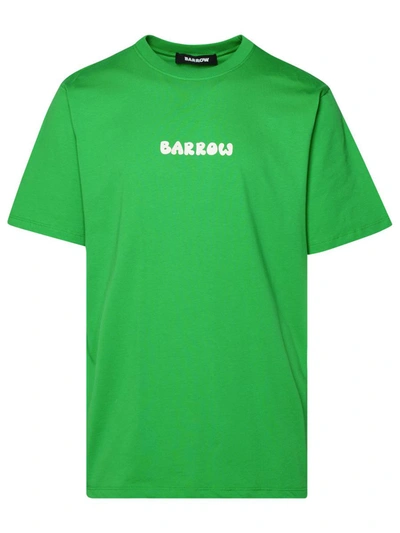 Shop Barrow Green Cotton T-shirt