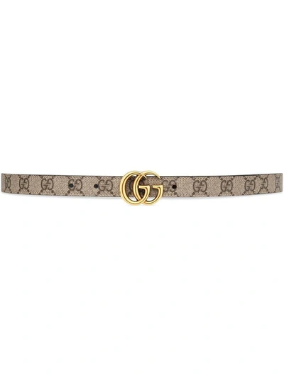 Shop Gucci Gg Marmont Reversible Belt In Black