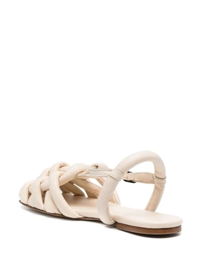 Shop Hereu Cabersa Flat Sandals Shoes In White