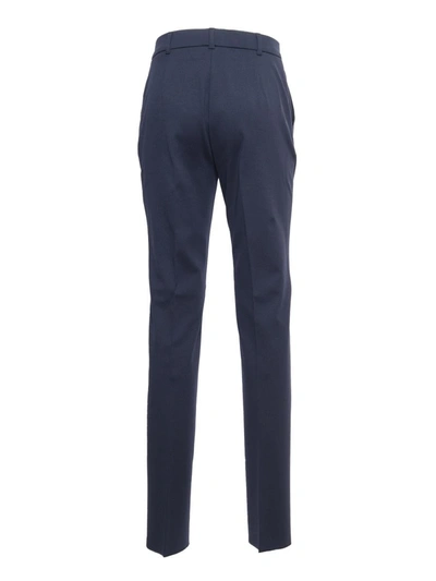 Max Mara Studio Studio Navy Trousers In Blue